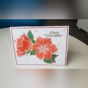 Handmade 3D Floral Mother's Day Card with Envelope - Set of 2